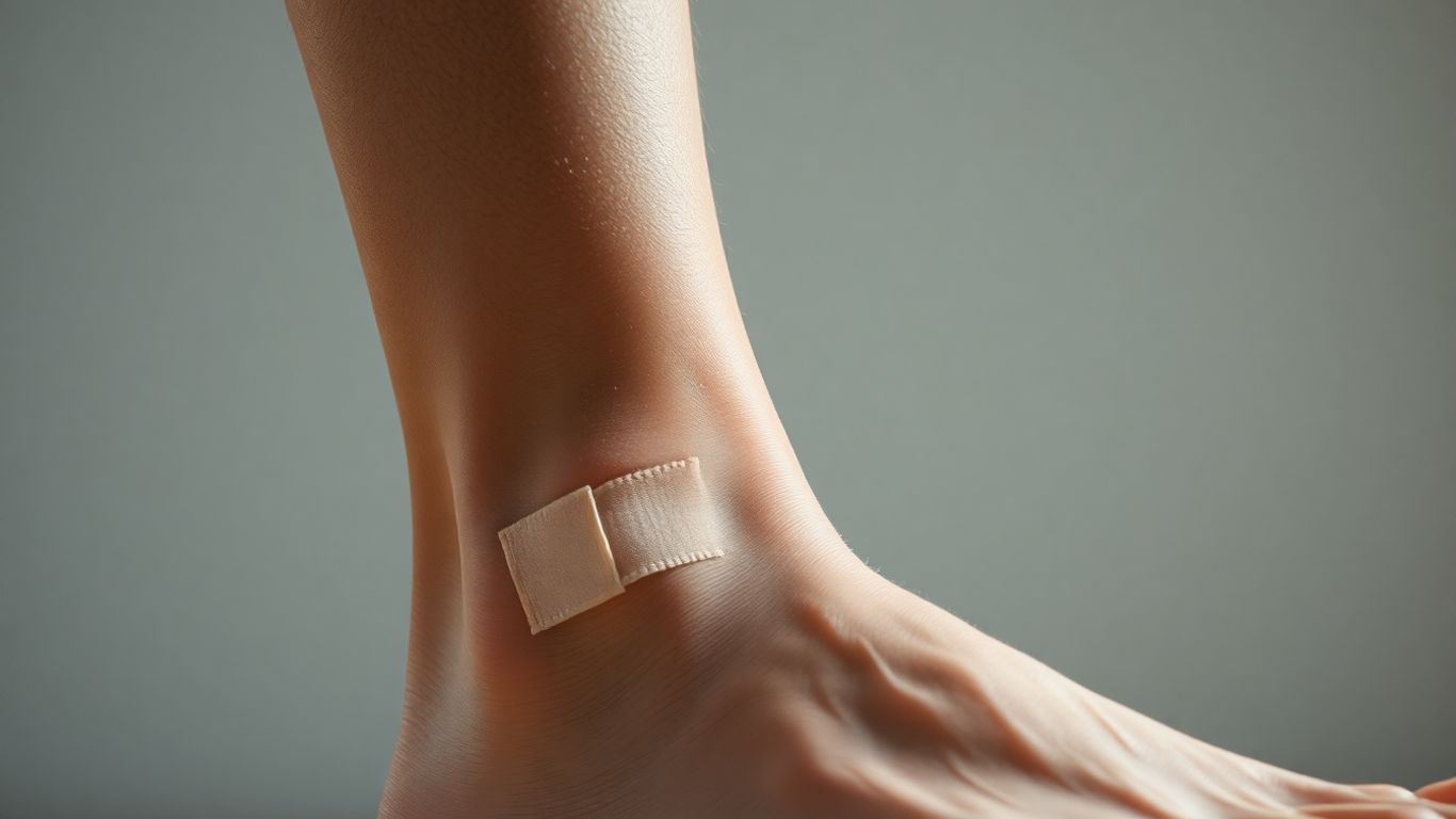 Ankle sprain with bandage