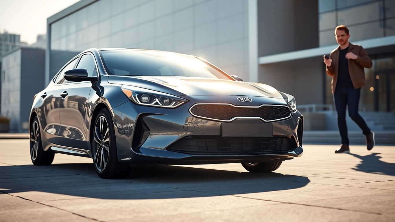 Kia car and person with keys