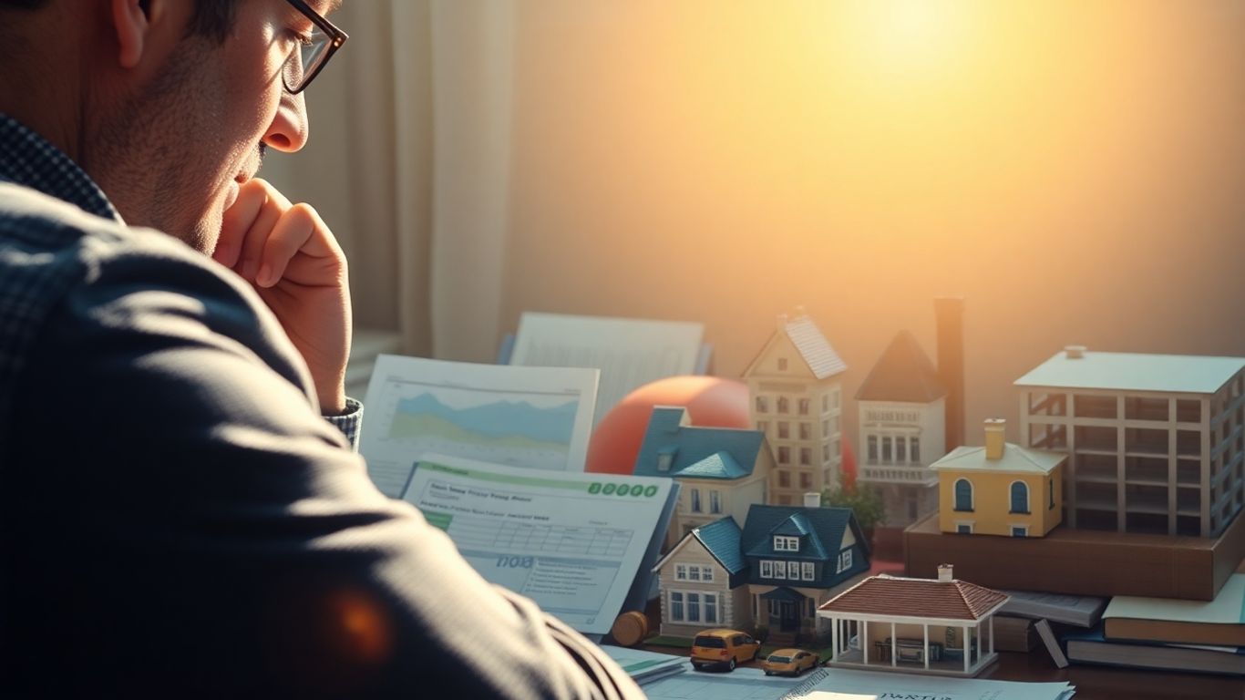 Investor reviewing diverse assets for portfolio growth.