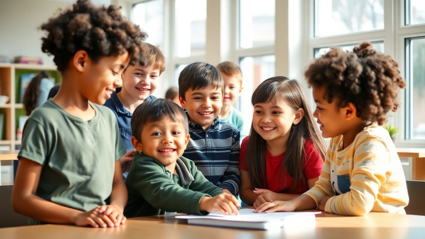 Students with disabilities learning together in a classroom.