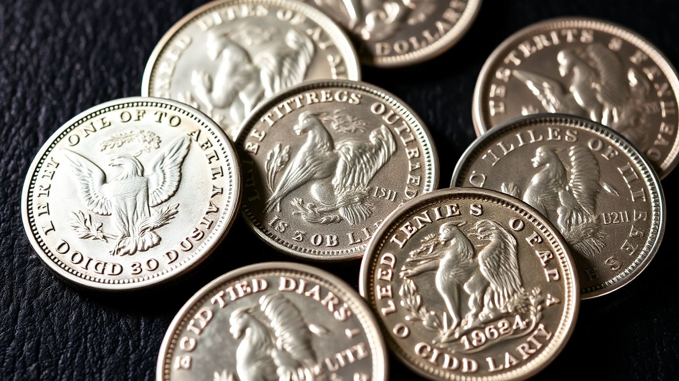 Morgan silver dollars for sale in Austin, Texas.