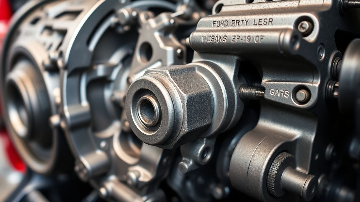 Ford Fiesta gearbox mechanical components close-up