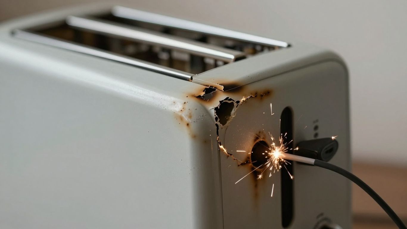 Electrodoméstico dañado por sobretensión eléctrica.