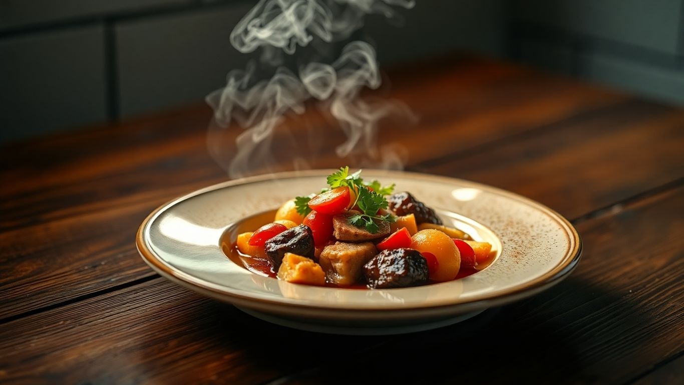 Single serving dinner plate with delicious food.