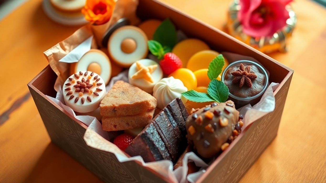 ขนมอร่อยในกล่องสำหรับงานสวด