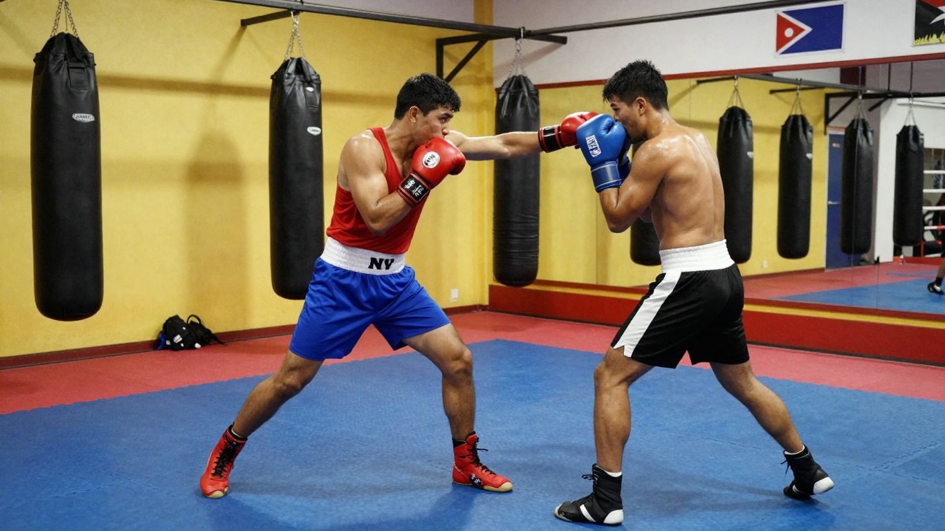 Cuban Boxing Club Perth athletes training intensely.