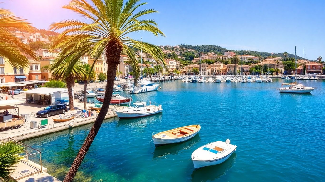 Vue pittoresque du port de Toulon avec des locations Airbnb.