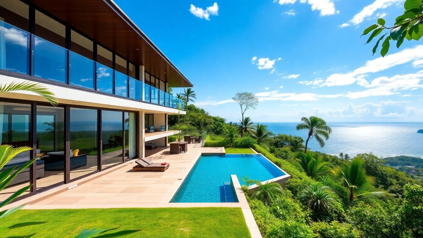 Exclusive Phuket hillside mansion with infinity pool and sea view.