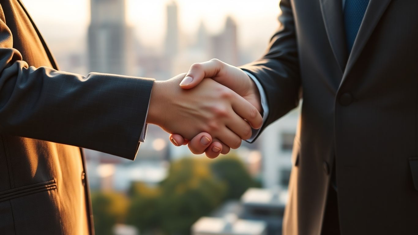 การจับมือเพื่อสร้างความสัมพันธ์ทางธุรกิจ