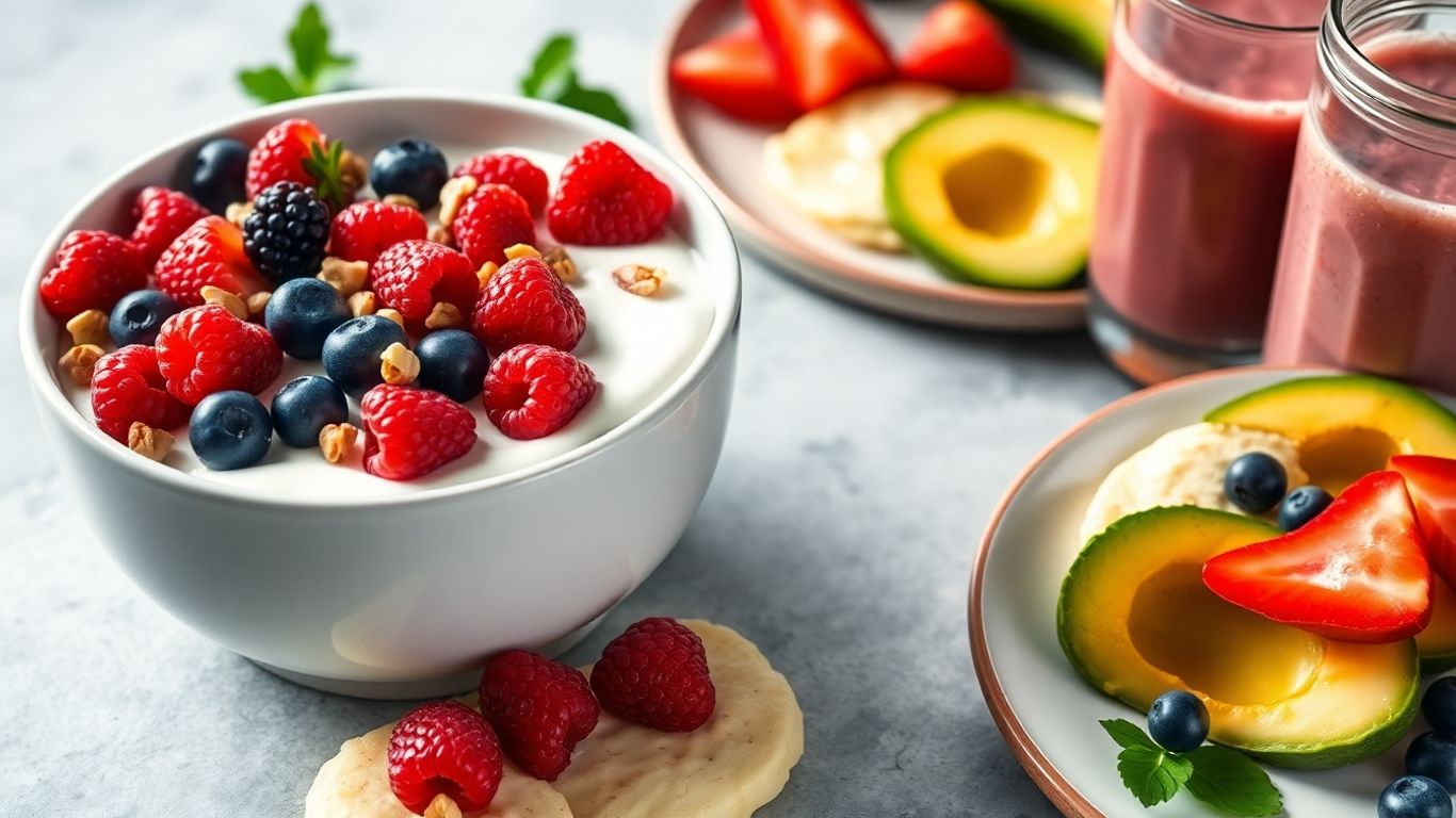 Healthy high-protein breakfast options for a quick morning meal.