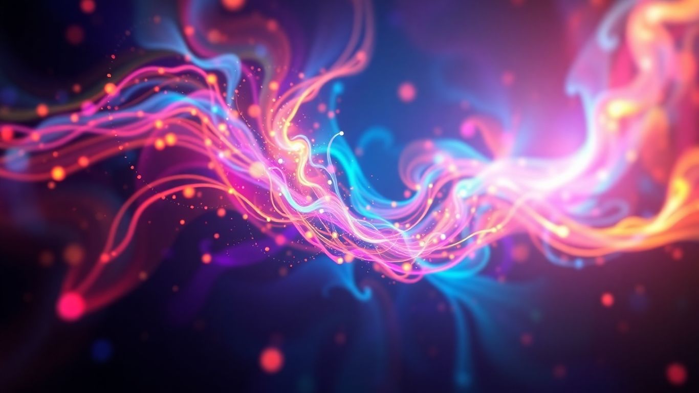 Abstract colorful light swirls