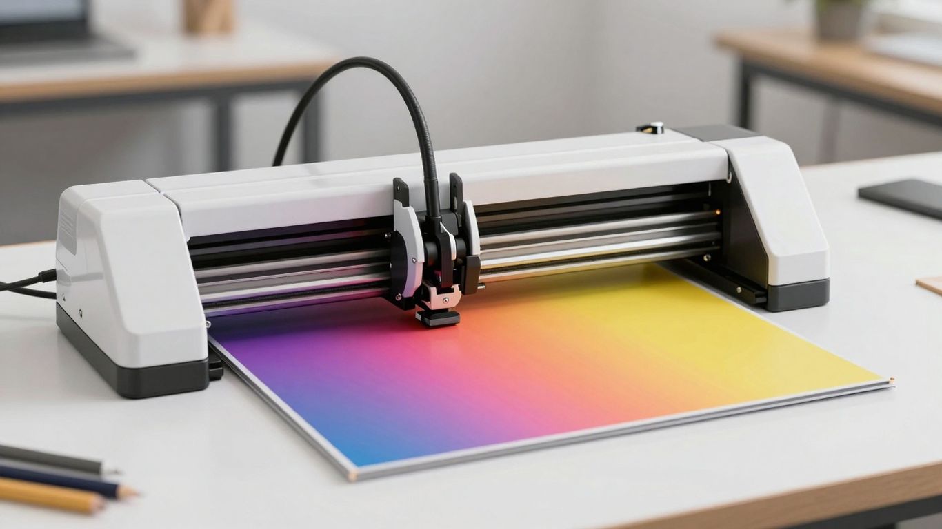 Moderner Plotter schneidet präzise Material für ein Projekt.
