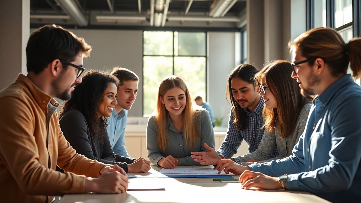 Menschen analysieren Daten für Marketingzwecke im Büro.