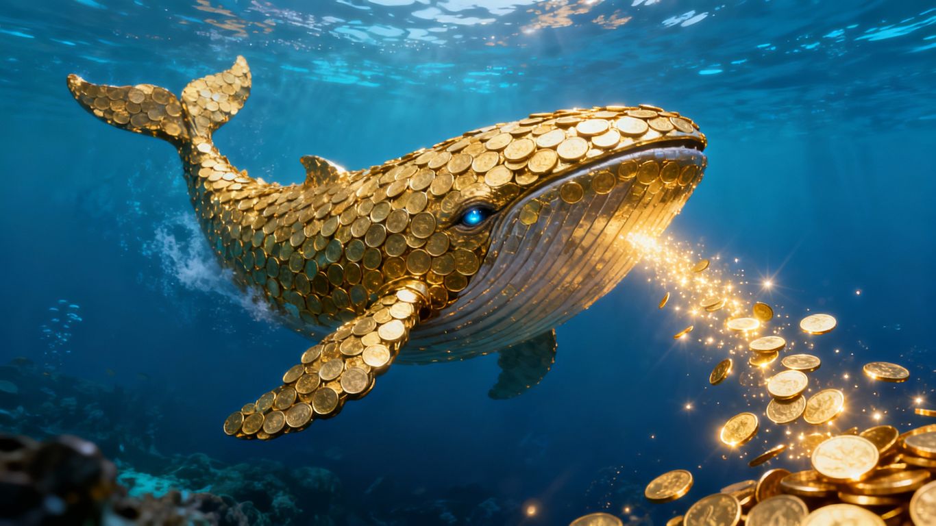 Ethereum whale accumulating coins during price dip.