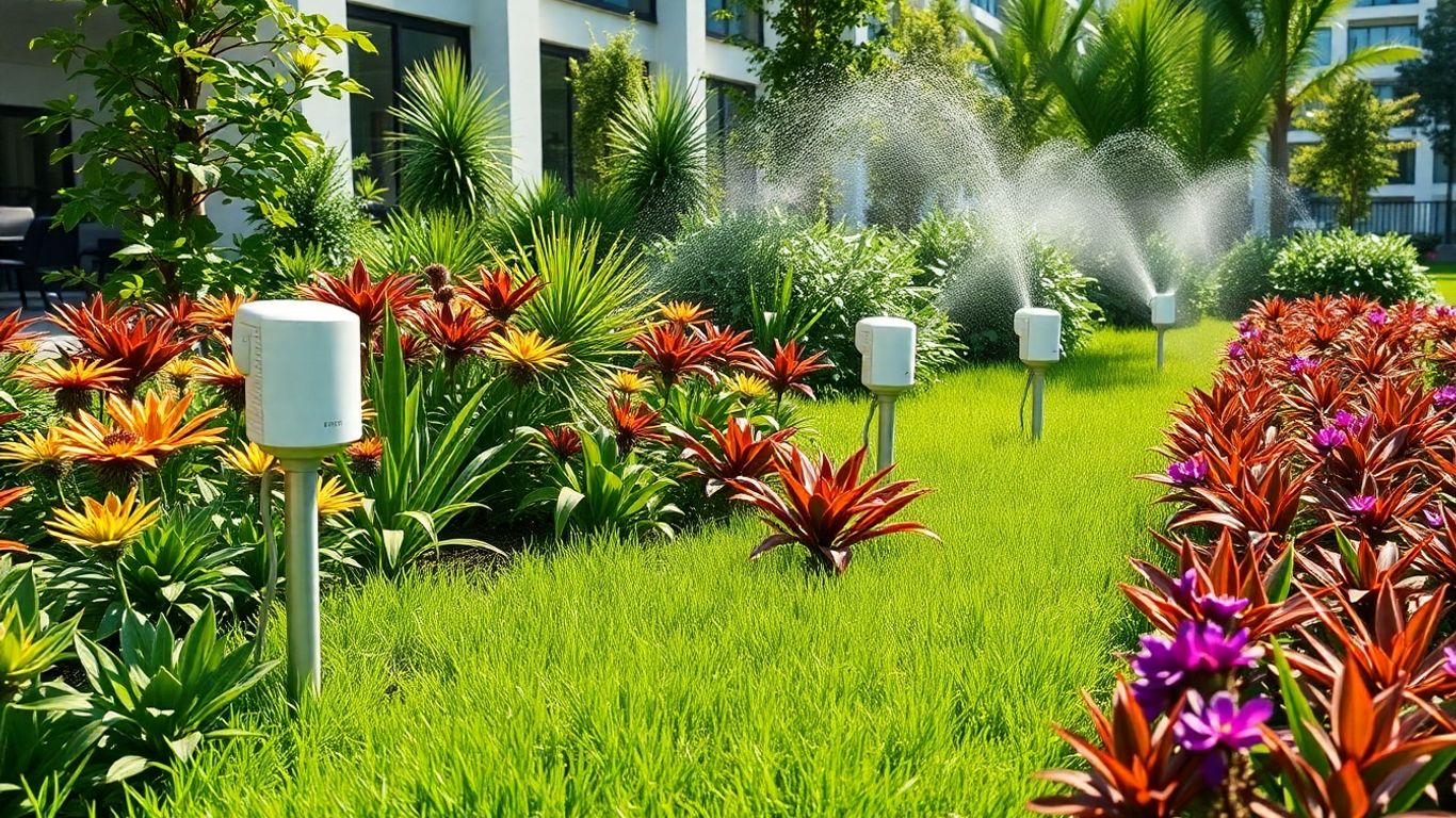 Technologie im Smart-Home Garten mit Sensoren und Automatisierung