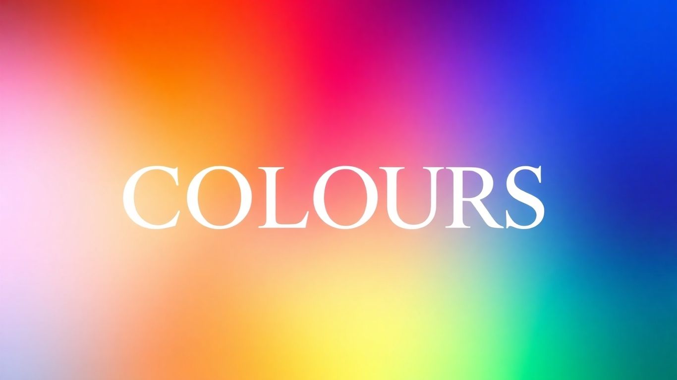 Colorful and stylish typography on a digital interface.