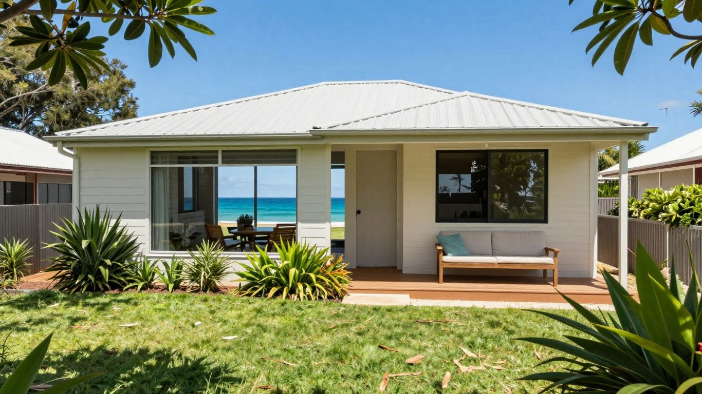 Beach house with ocean view in Australia.