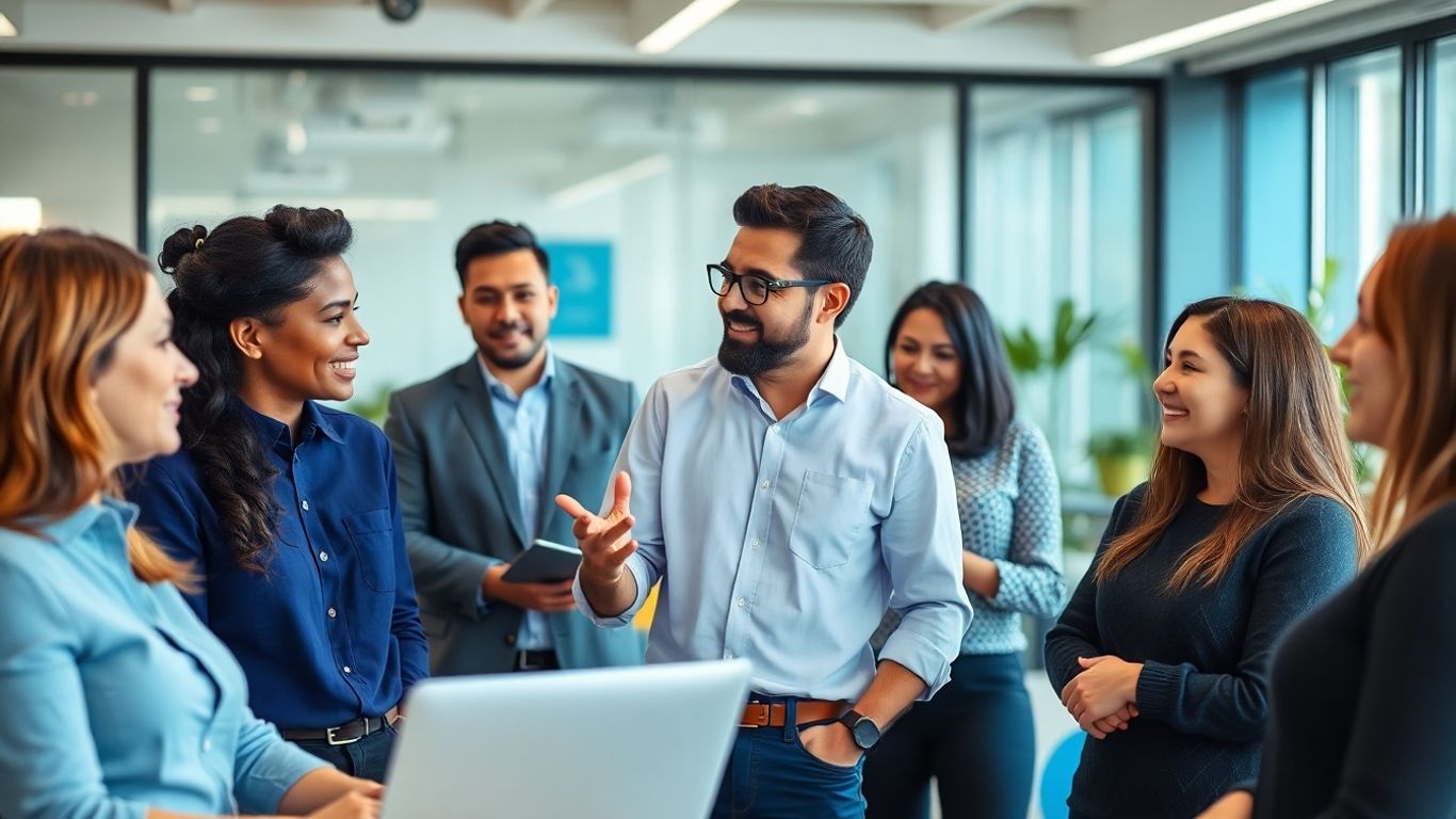 Wertschätzung und Motivation: Wie wir für eine positive Arbeitskultur sorgen Kollegen im Büro bei einer positiven Besprechung