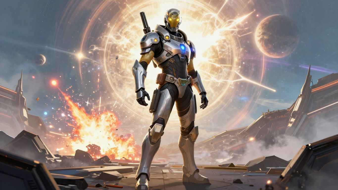 Destiny 2: New Light Guardian in action.