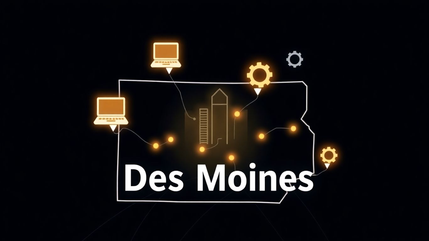 Des Moines IT managed service provider infographic