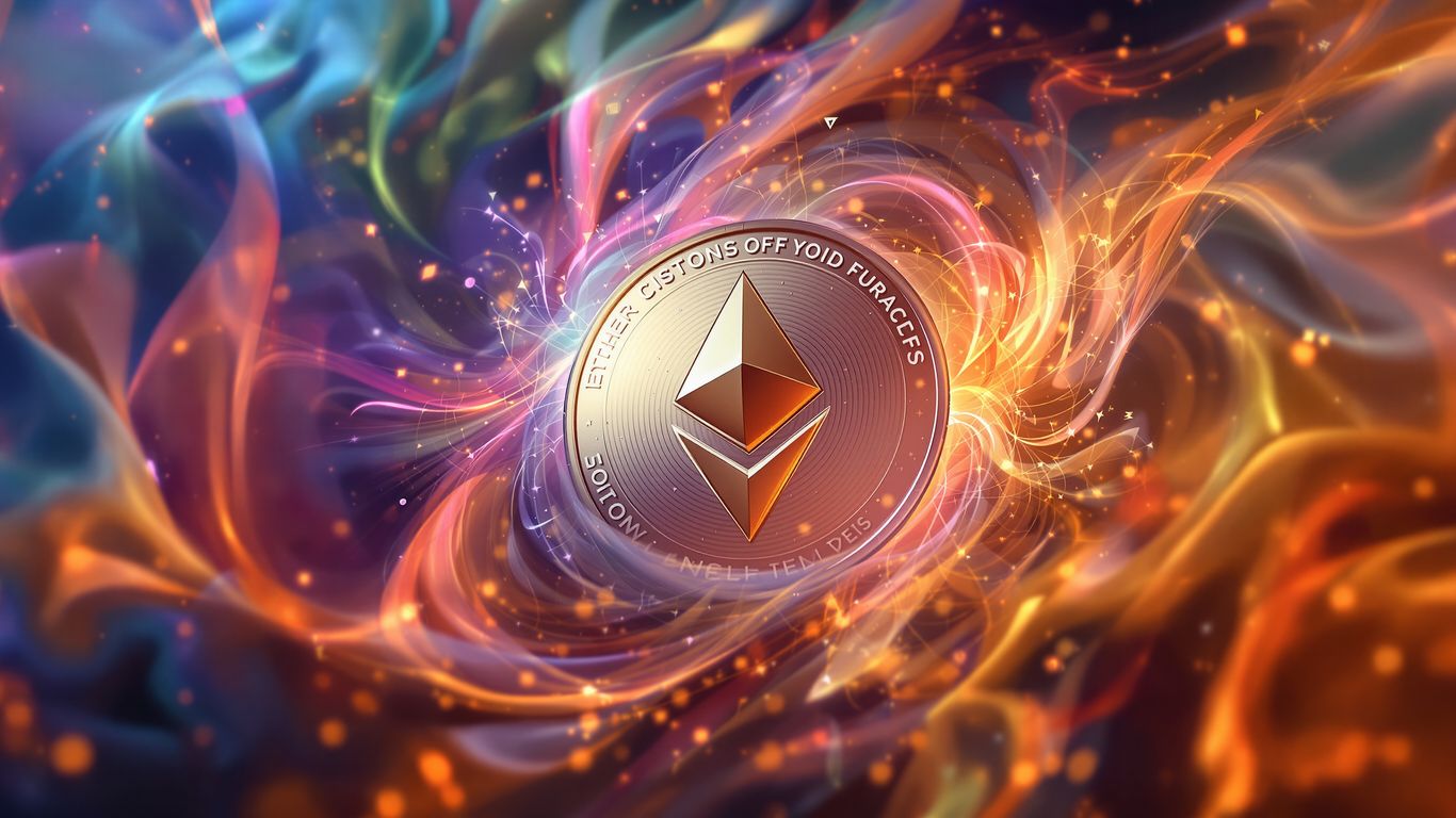 Ether coin amidst market volatility