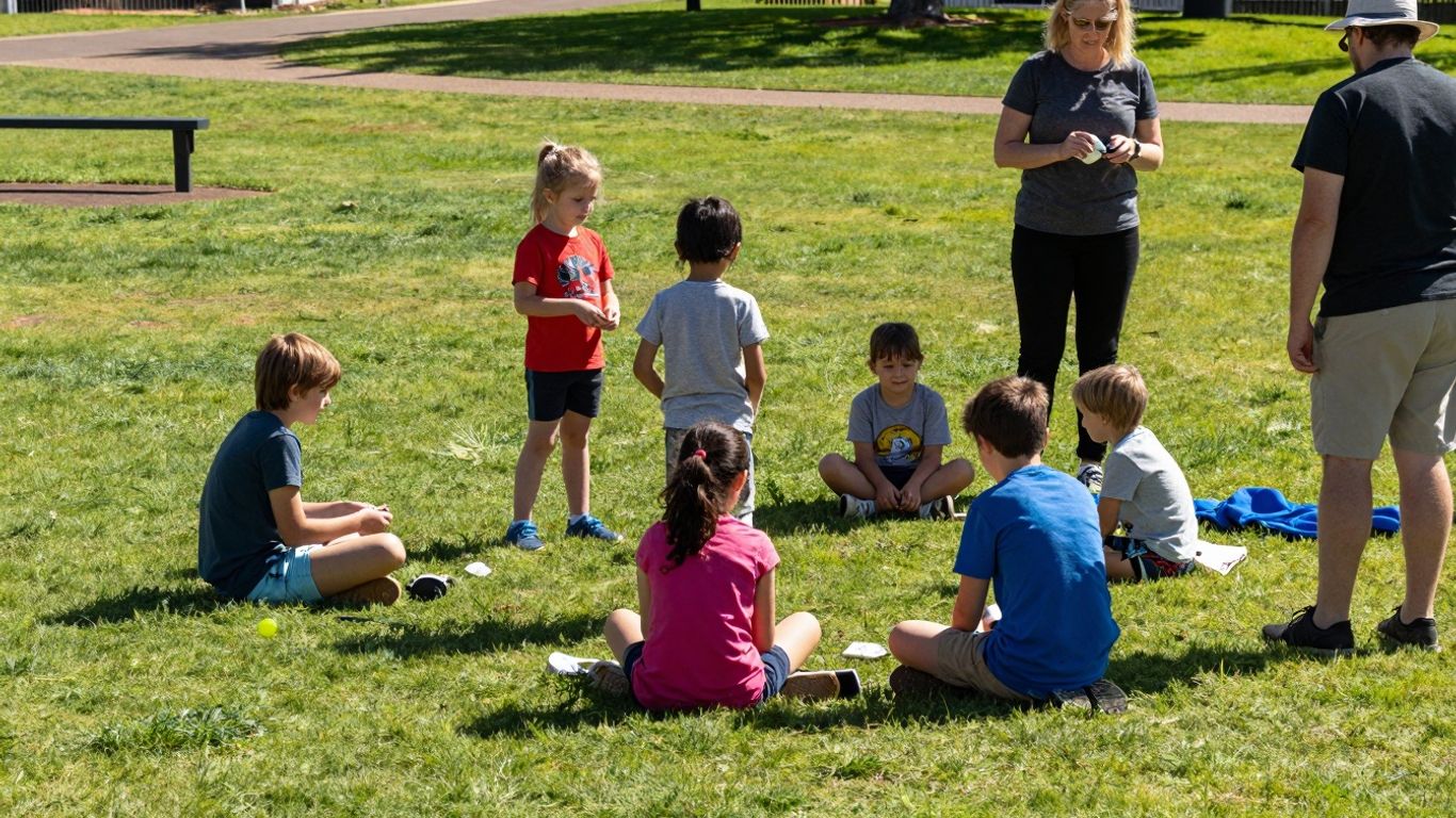 Families enjoying outdoor play at Lathlain Playgroup.