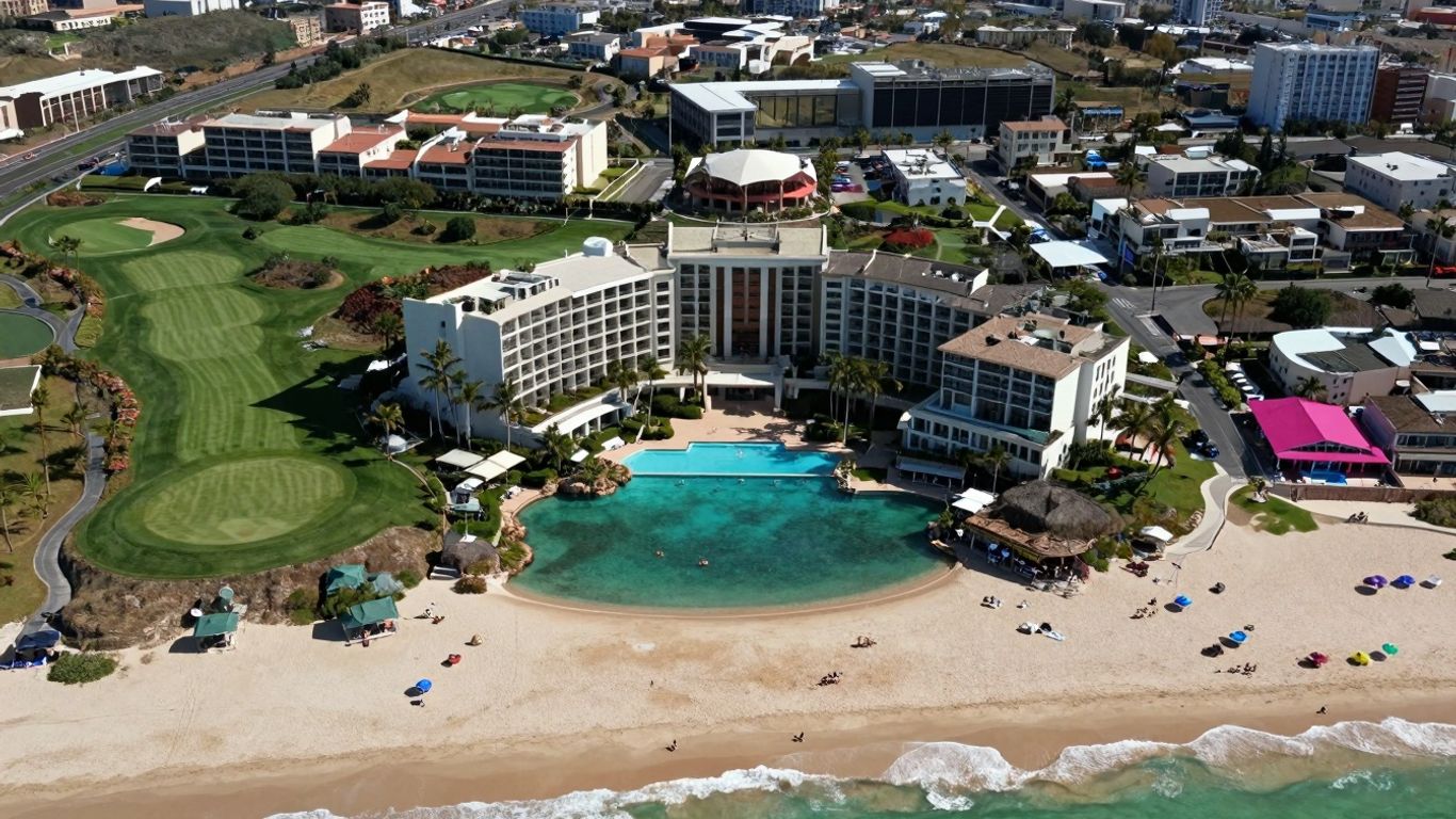 Luxury resorts and turquoise waters in Los Cabos or Punta Mita.