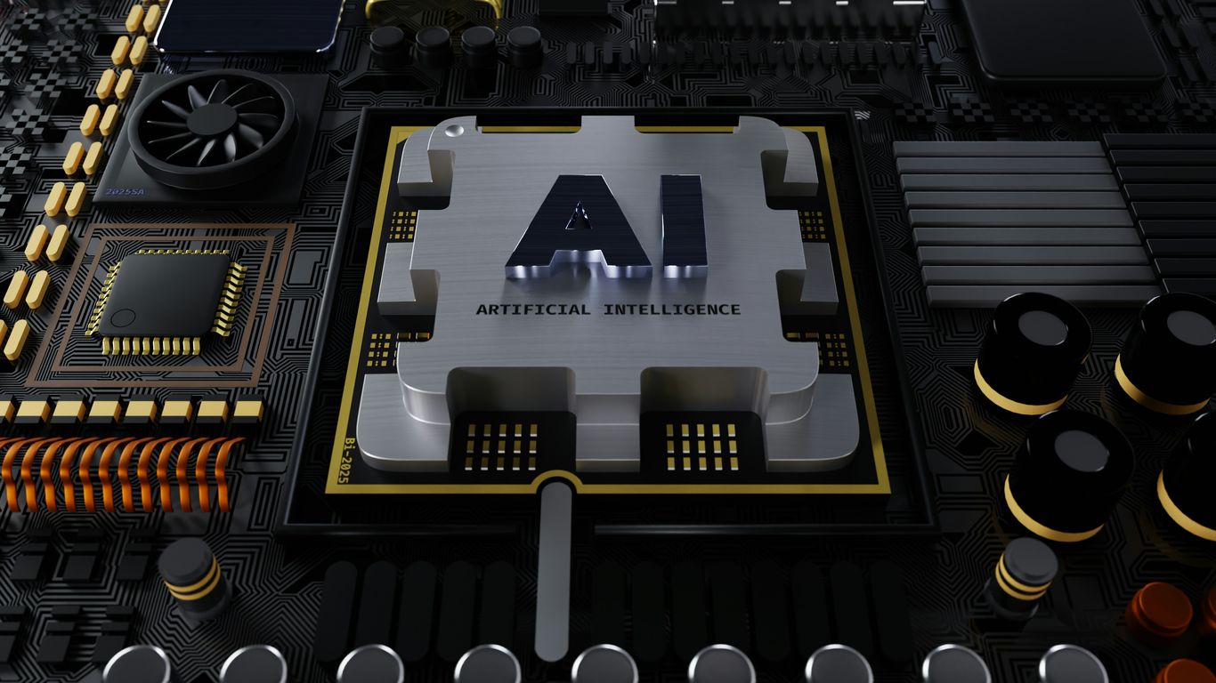 a close up of a computer board with a logo on it
