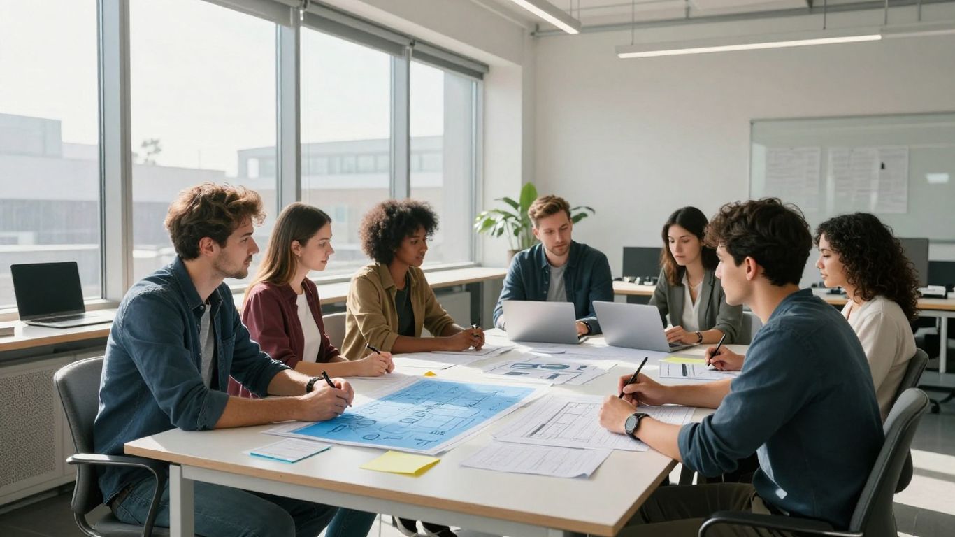 Team working on R&D tax credit guidelines