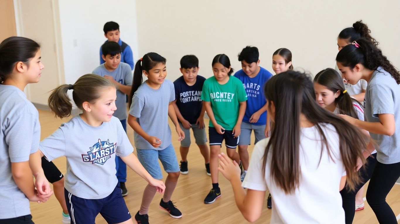Schüler differenzieren im Sportunterricht