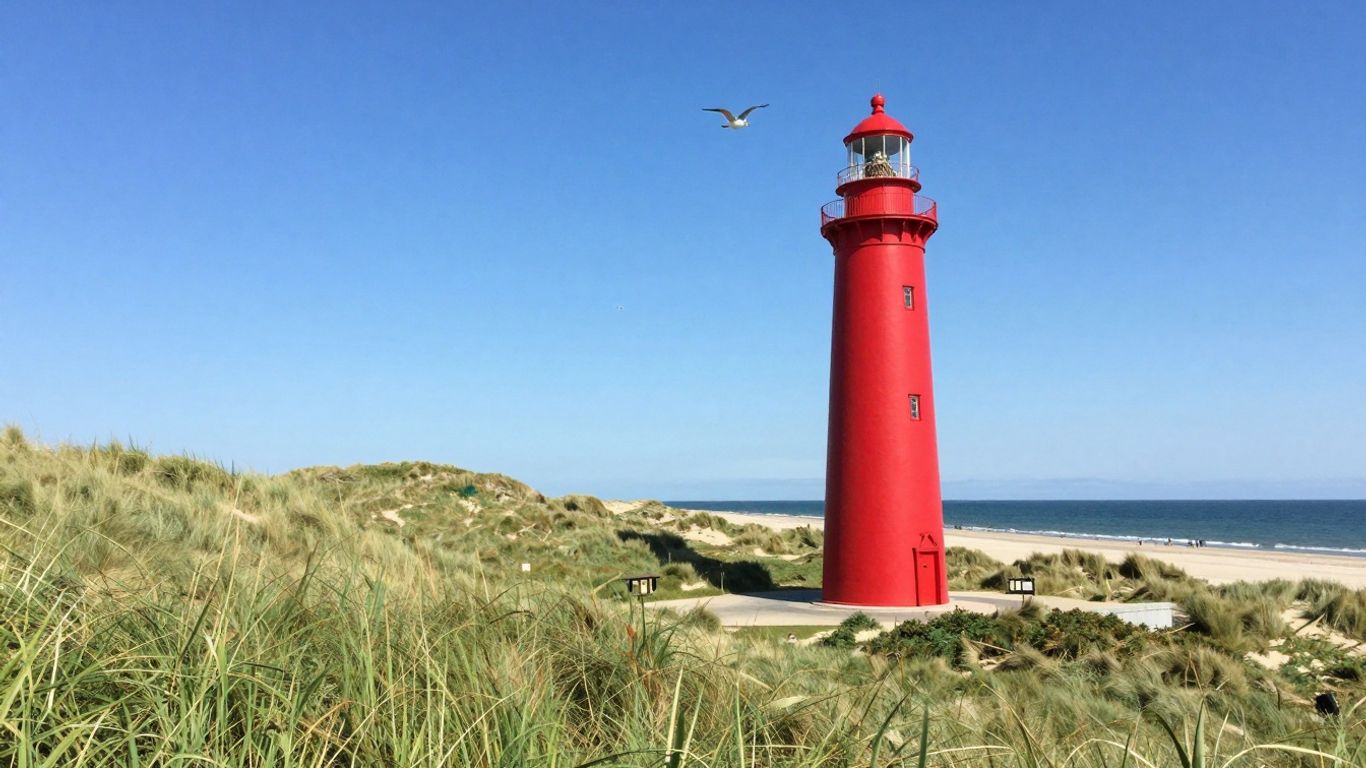 Leuchtturm auf Sylt mit Strand und Meer