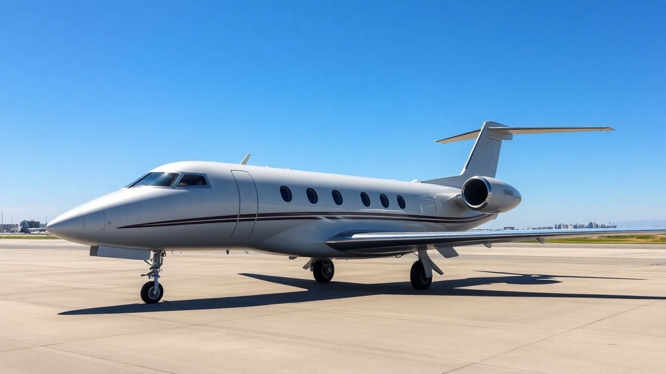Private jet on Dallas tarmac