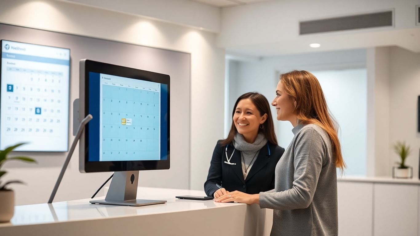 AI scheduling assistant in a clinic