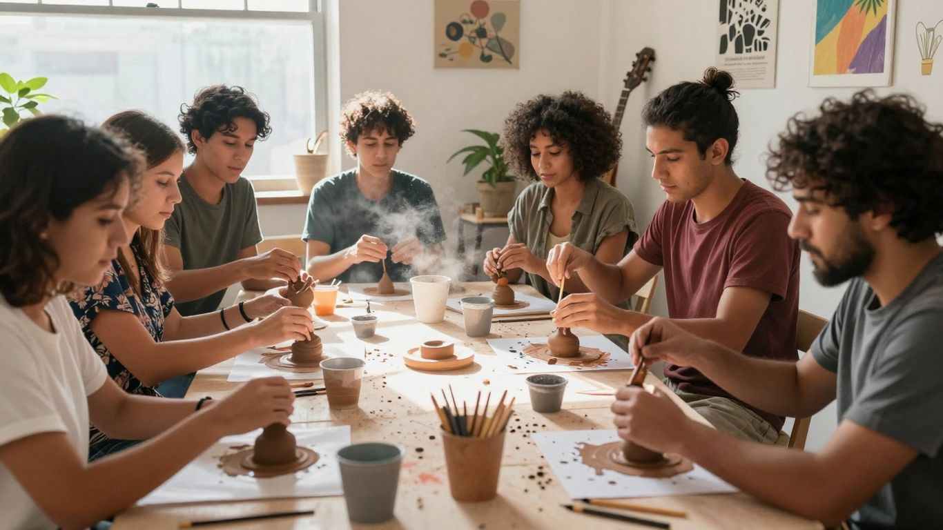 Oameni creând artă, transformând societatea.
