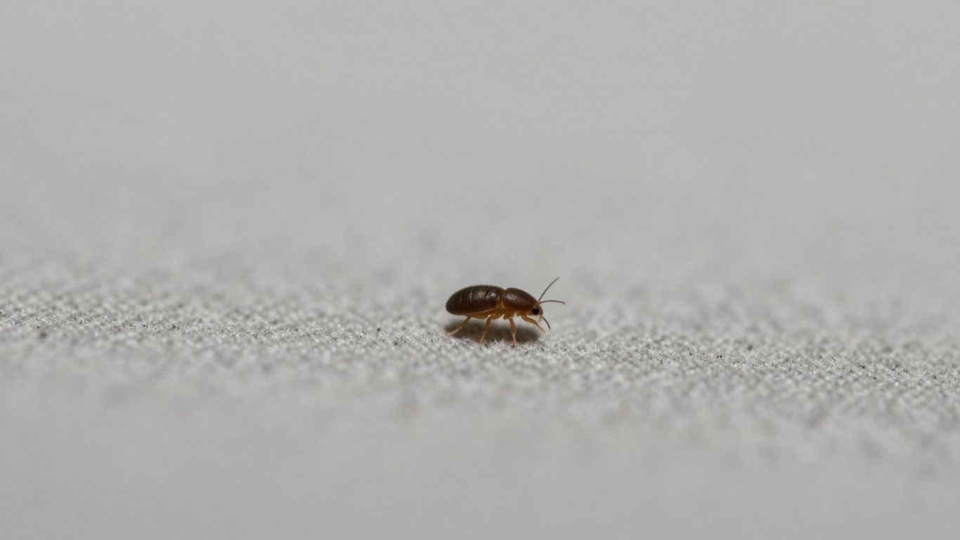 Dust mites on fabric, close-up photographic view.