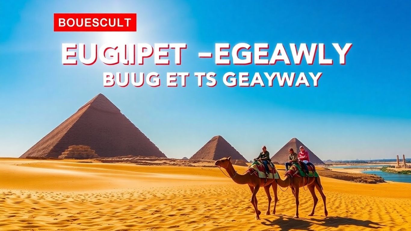 Budget Egypt holiday pyramids and camel caravan