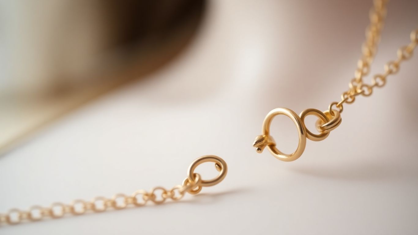 Fermoir de collier en or cassé et ses pièces détachées.