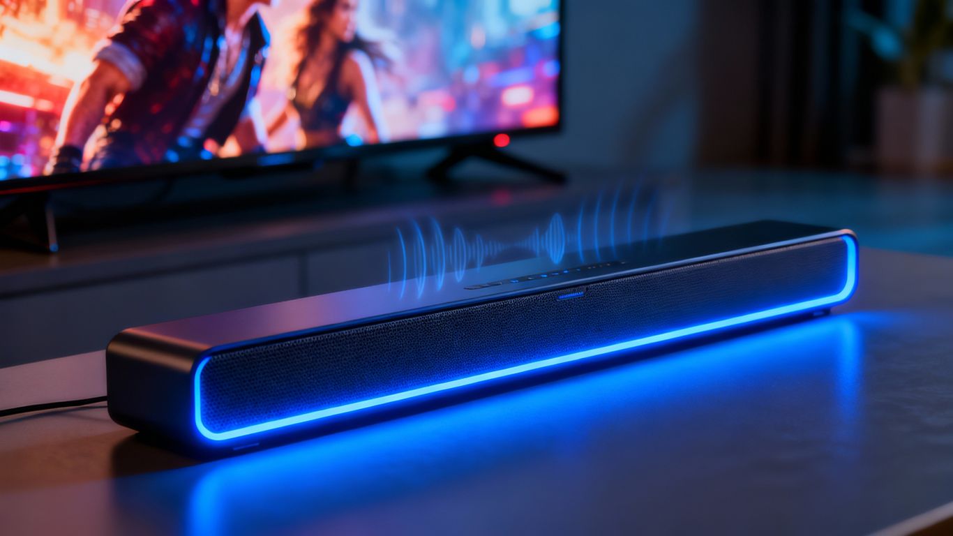 Soundbar enhancing TV and movie audio