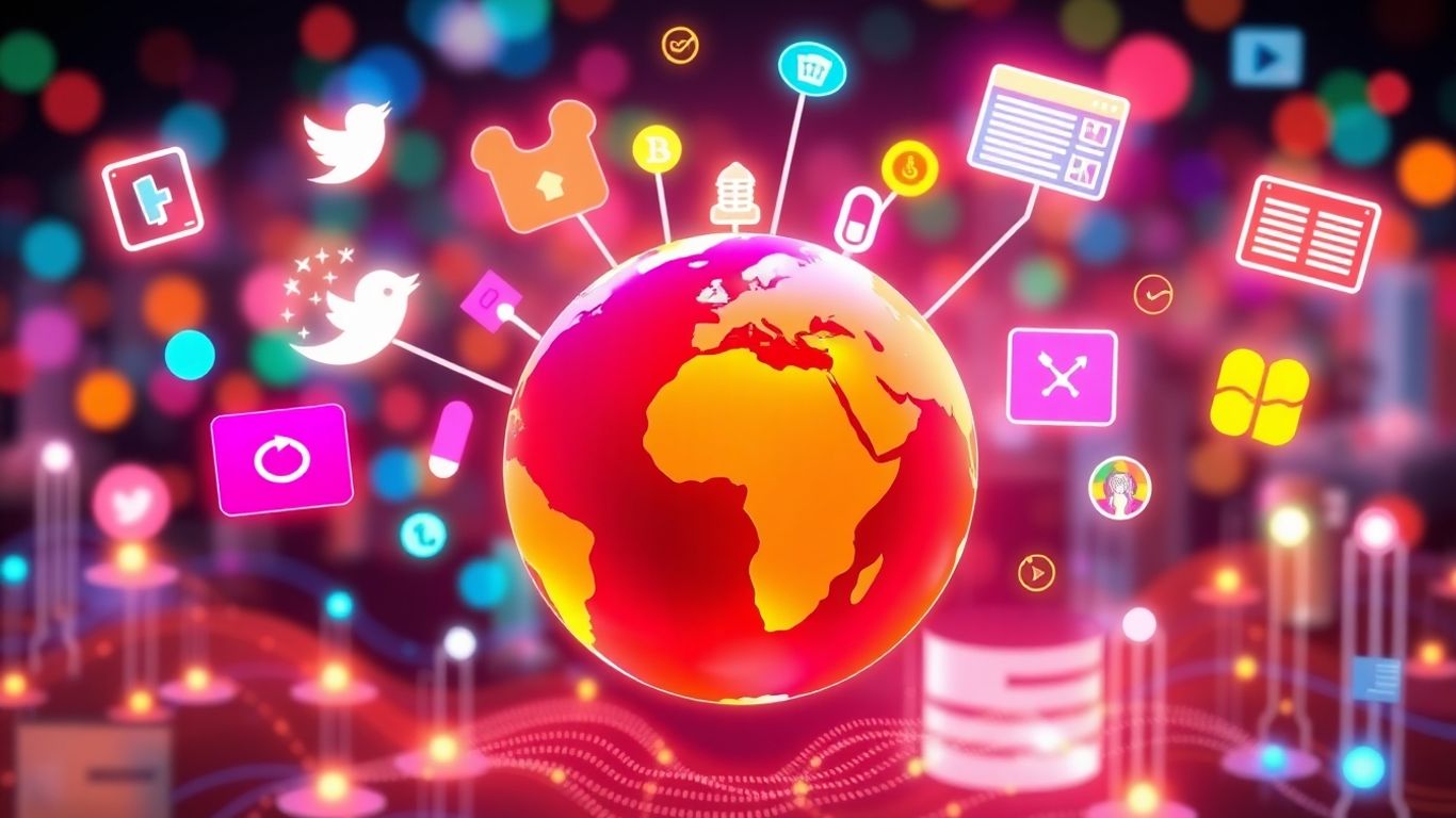 Digital visibility tips. Digital marketing channels connecting globally for brand growth.