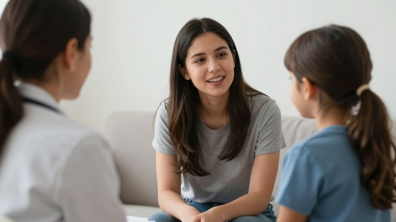 Therapist engaging with a child in ABA therapy.