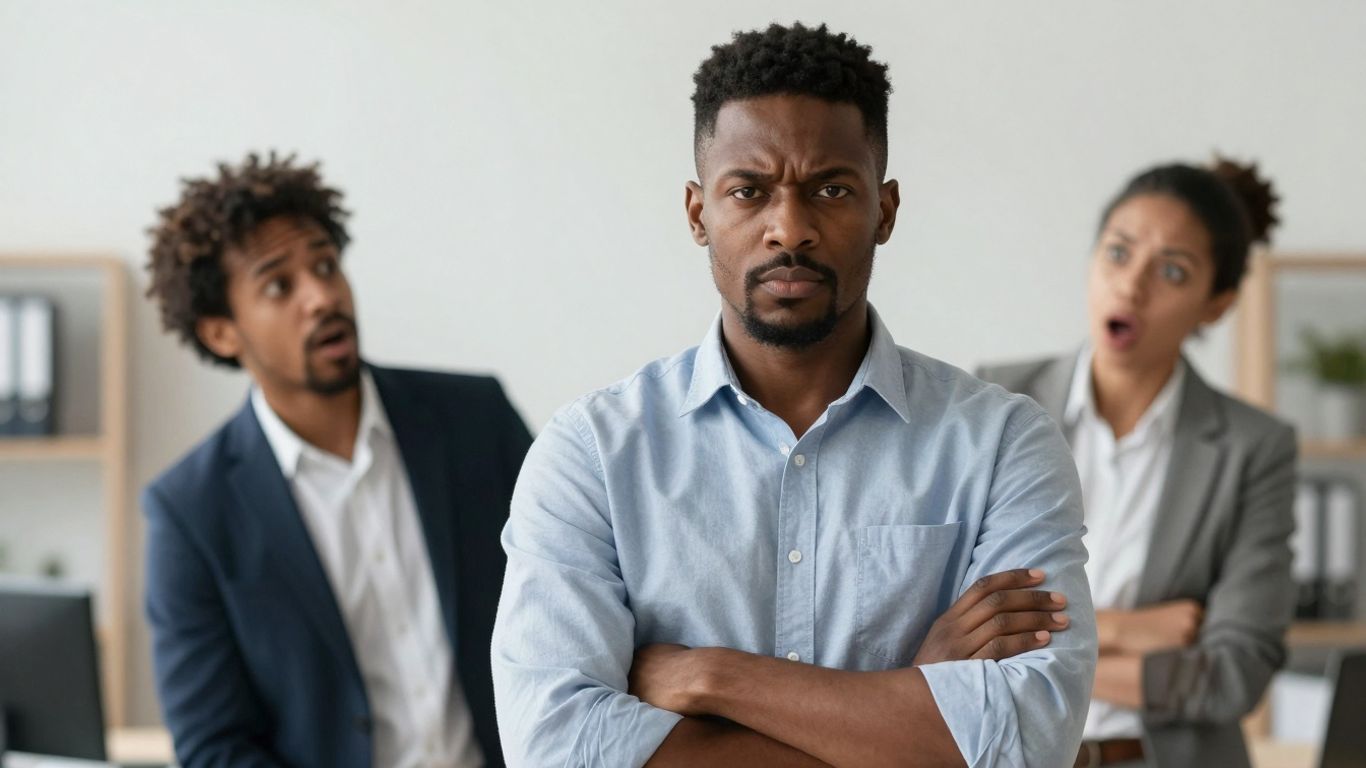 Confident person refusing another person assertively.