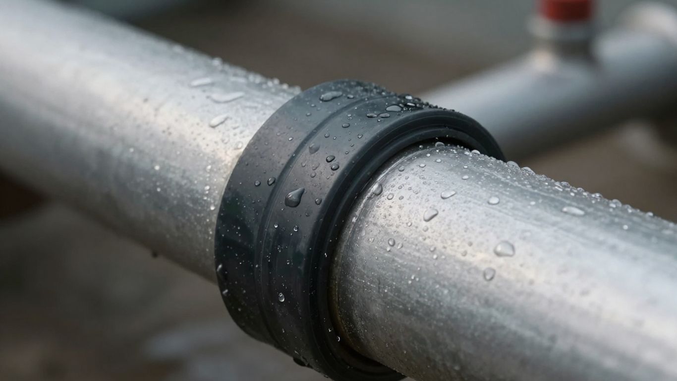 Industrial water pipe seal for long-term system performance.