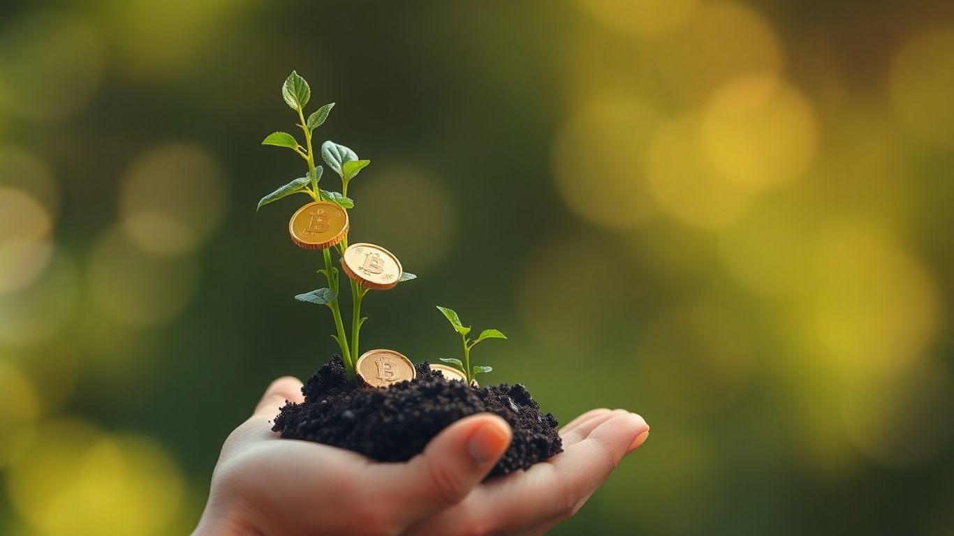 投資収益率を最大化する植物とコイン