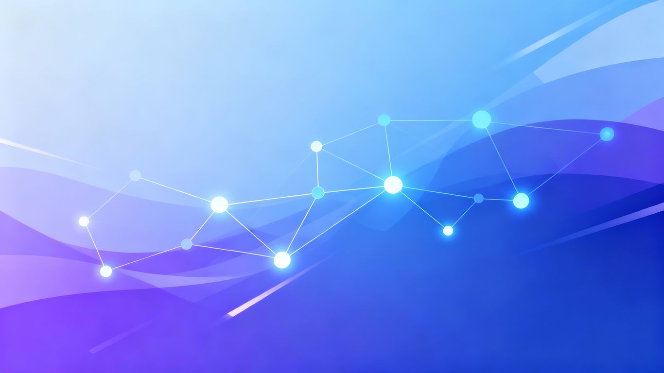 Interconnected nodes forming a glowing network.