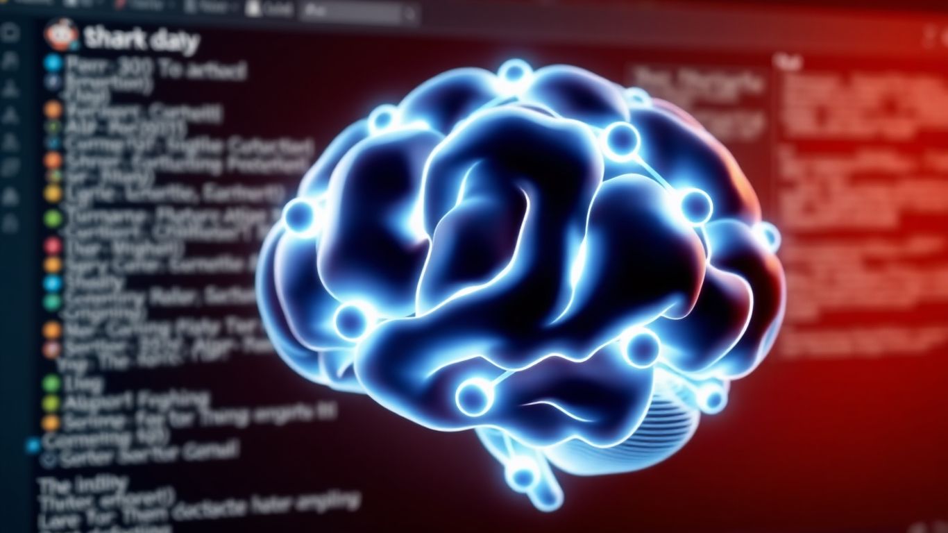 Glowing brain on a Reddit-like background.