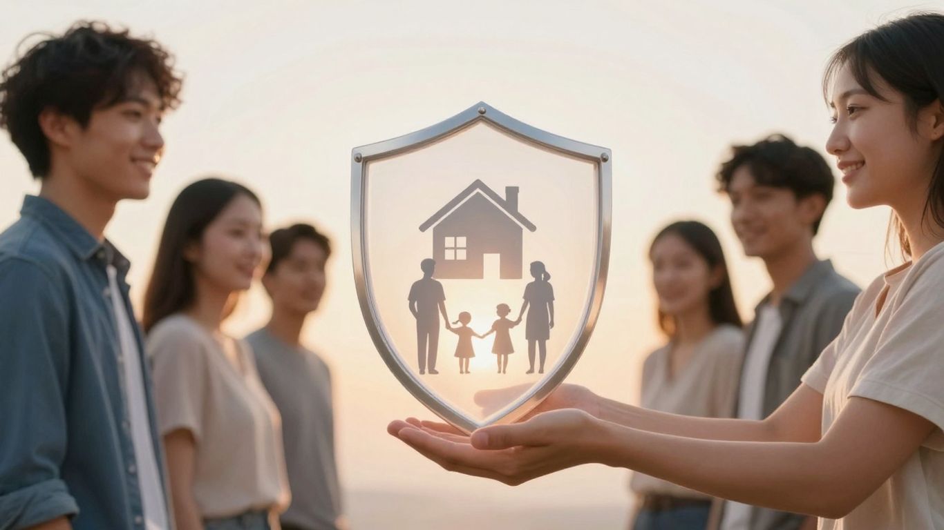 Protection and security symbolized by a shield.