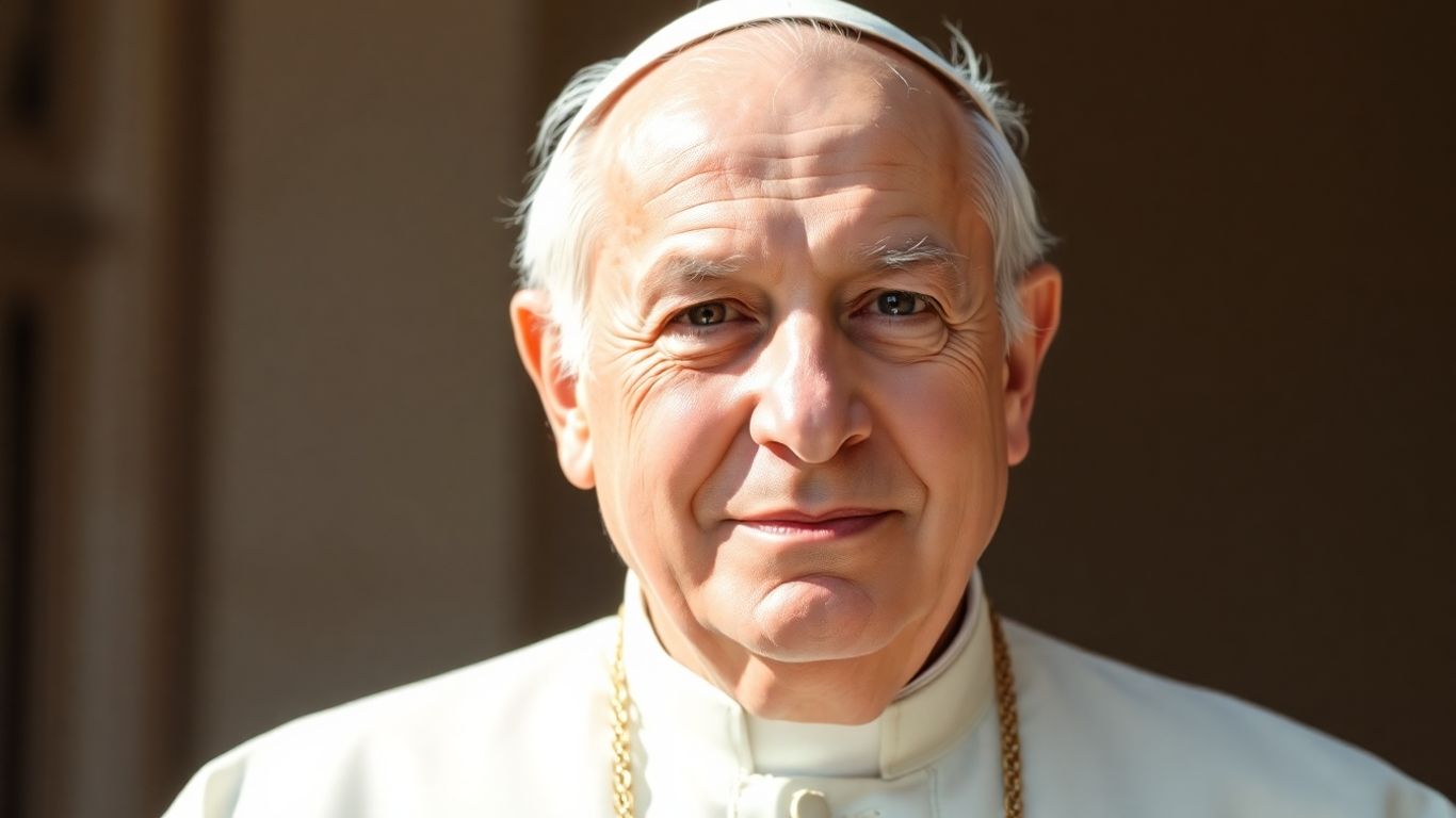 Papa Leão 14 vestindo trajes papais