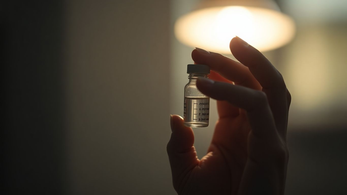 Pessoa segurando um frasco de DHEA.