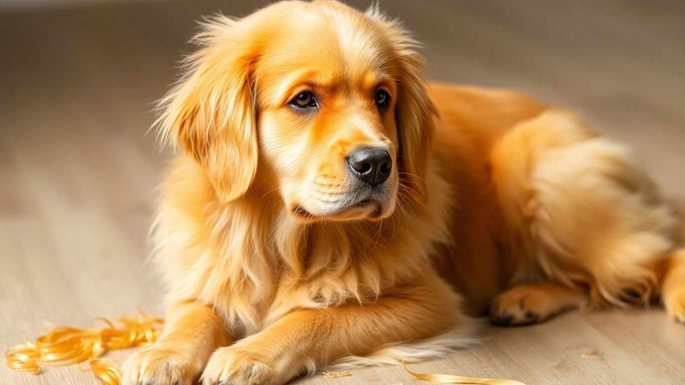 Golden Retriever with a healthy, shiny coat