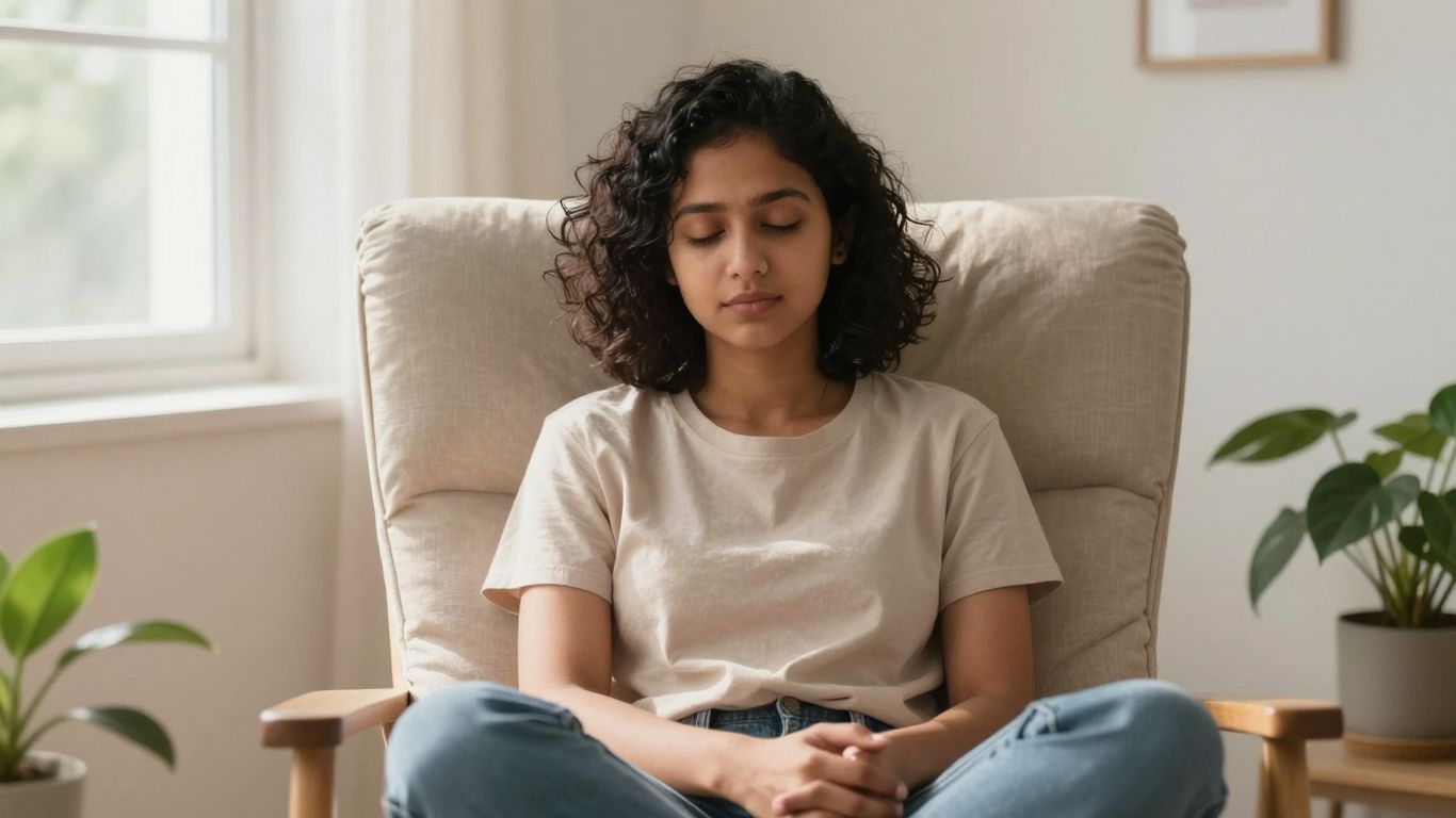 Person with ADHD taking a peaceful, focused break.